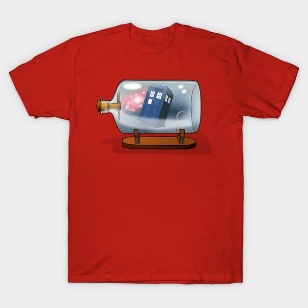 tardis in a bottle T-Shirt by Delund86